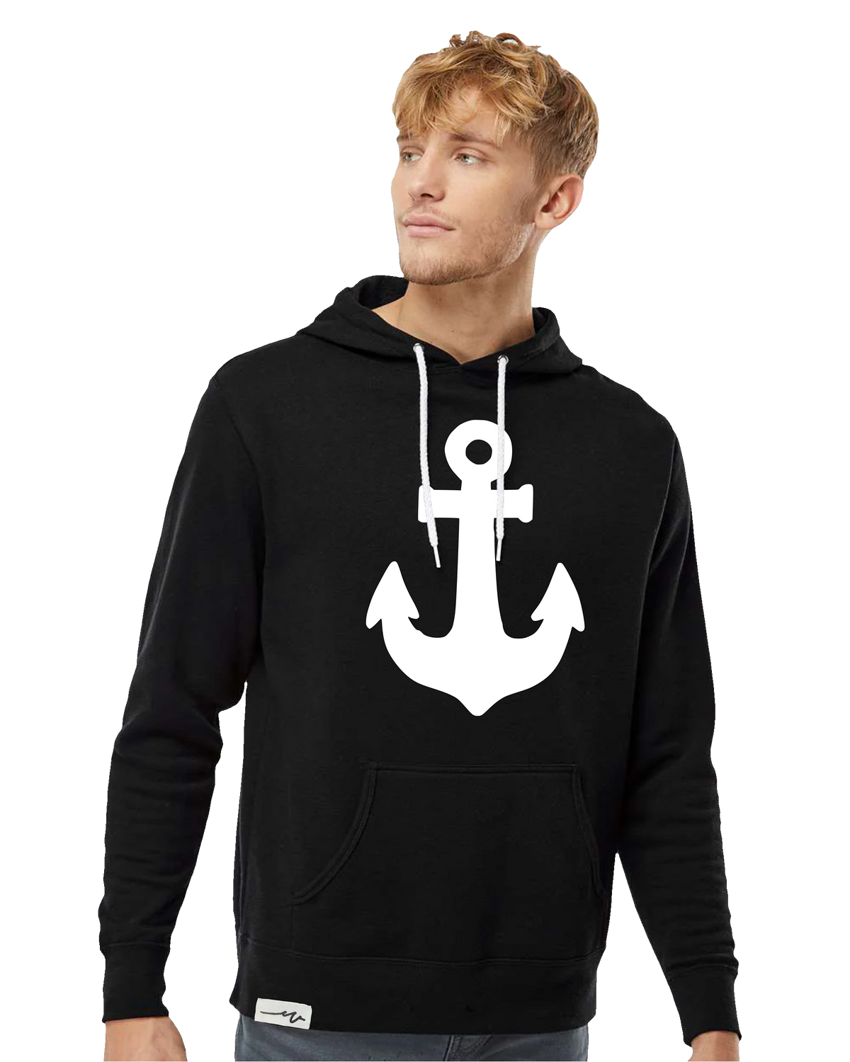 Anchored White Tie Lightweight Hoodie (transparent)