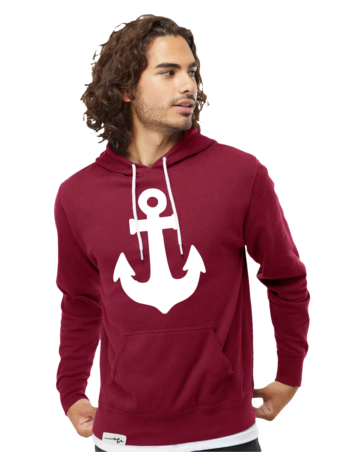 Anchored White Tie Lightweight Hoodie (transparent)