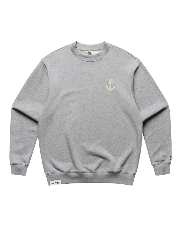 Chenille Anchor Heavy Terry Crew (transparent)