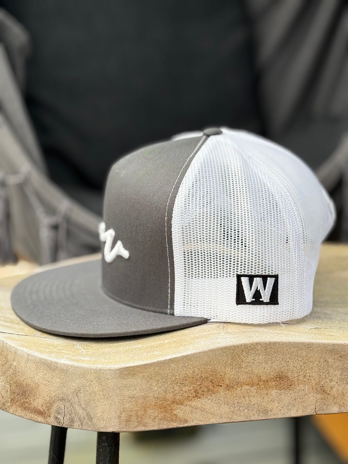 Charcoal / White Sketchy W Trucker