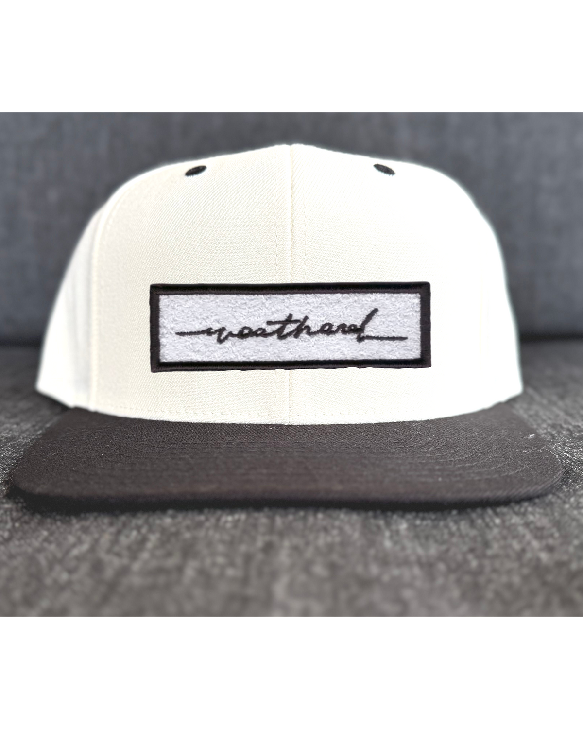 Sketchy Weathered Faux Badge Flat Bill