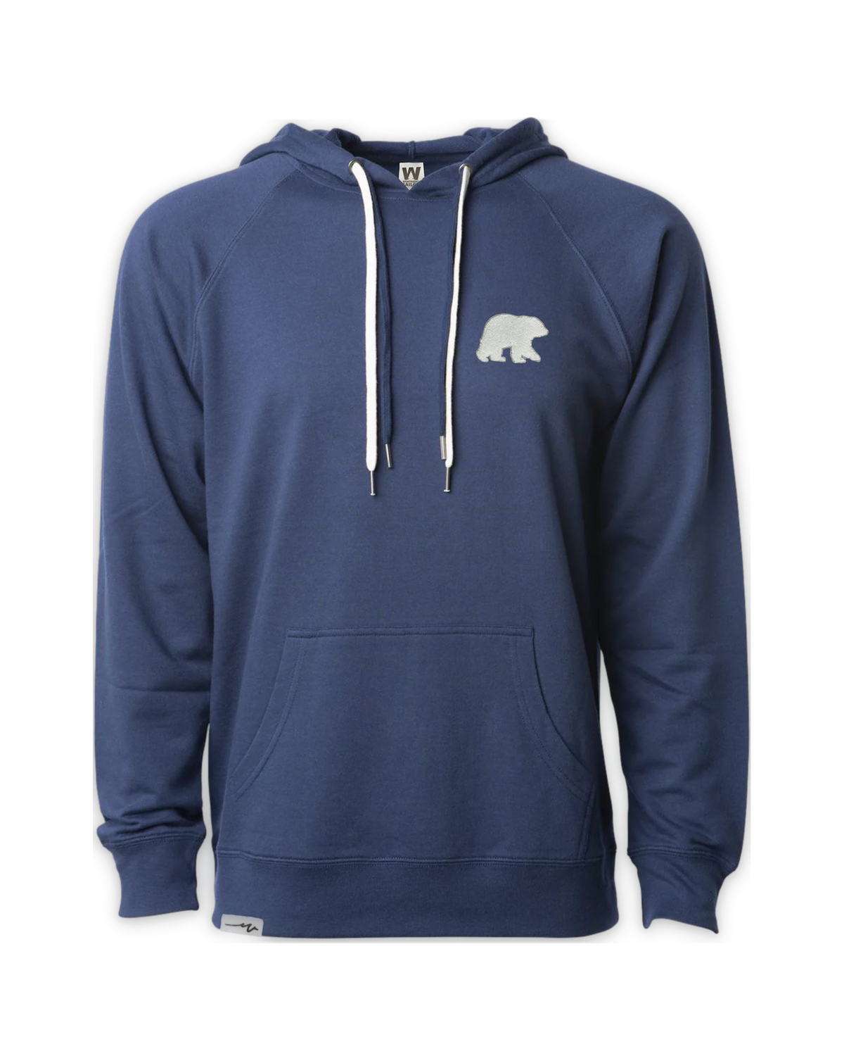Chenille Light Hoodie Bear — Indigo