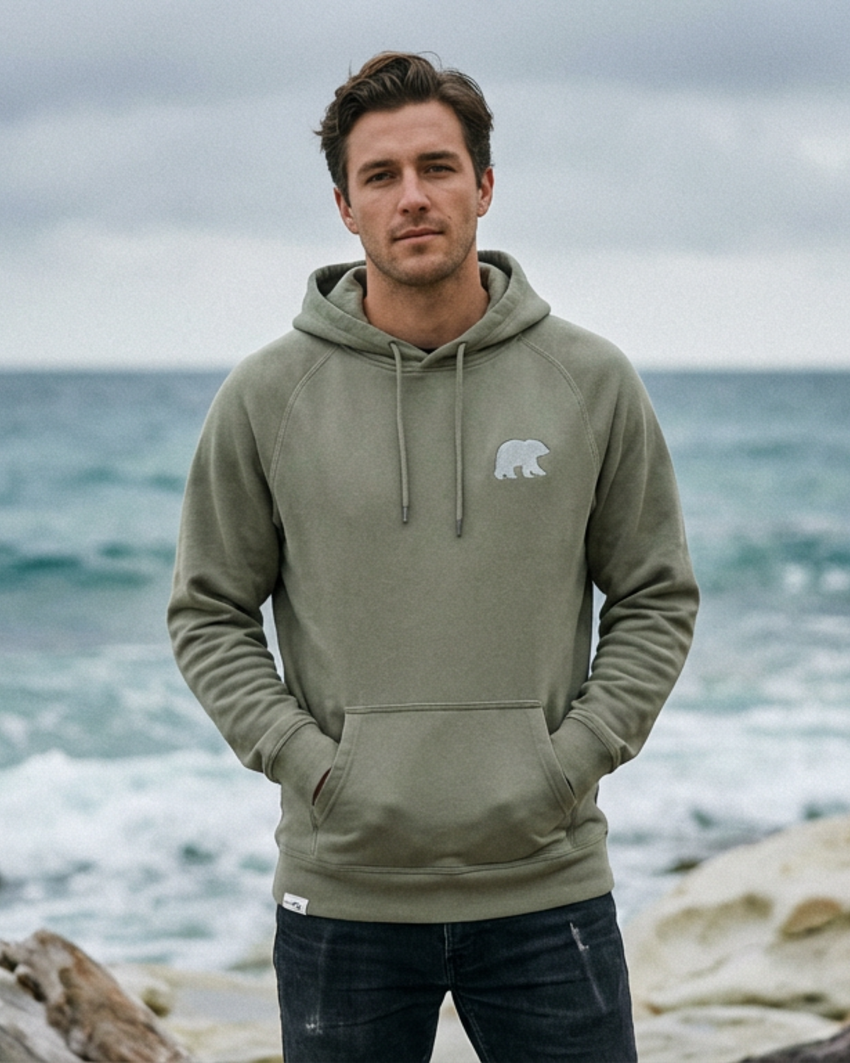 Chenille Mid Hoodie Bear
