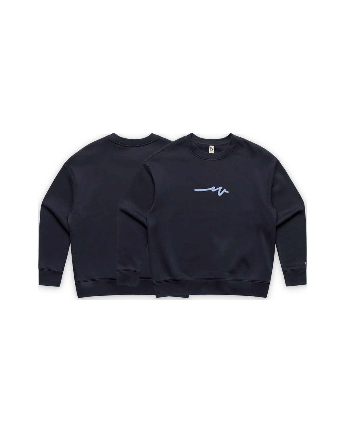 Puff Dub Cropped Crew — Ink Blue