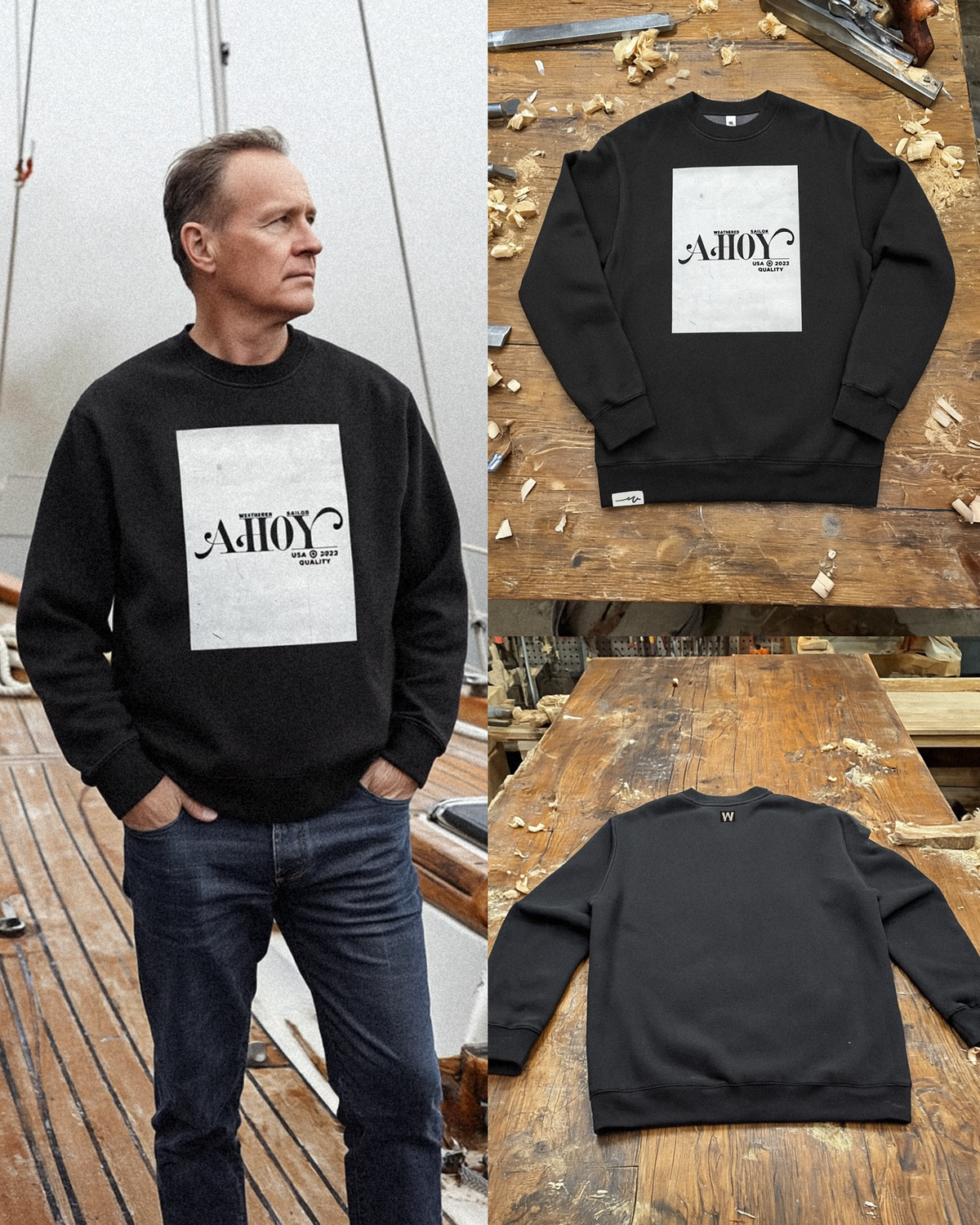 Ahoy Quality Faded Crew — Weathered Sailor
