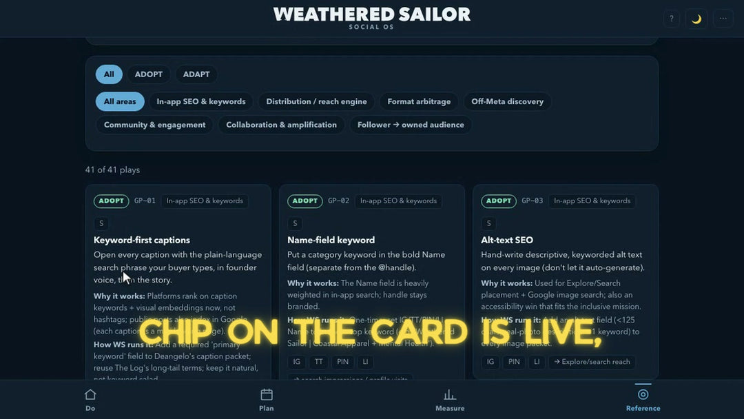 Building the Social OS · Growth — the playbook, minus the agency fog