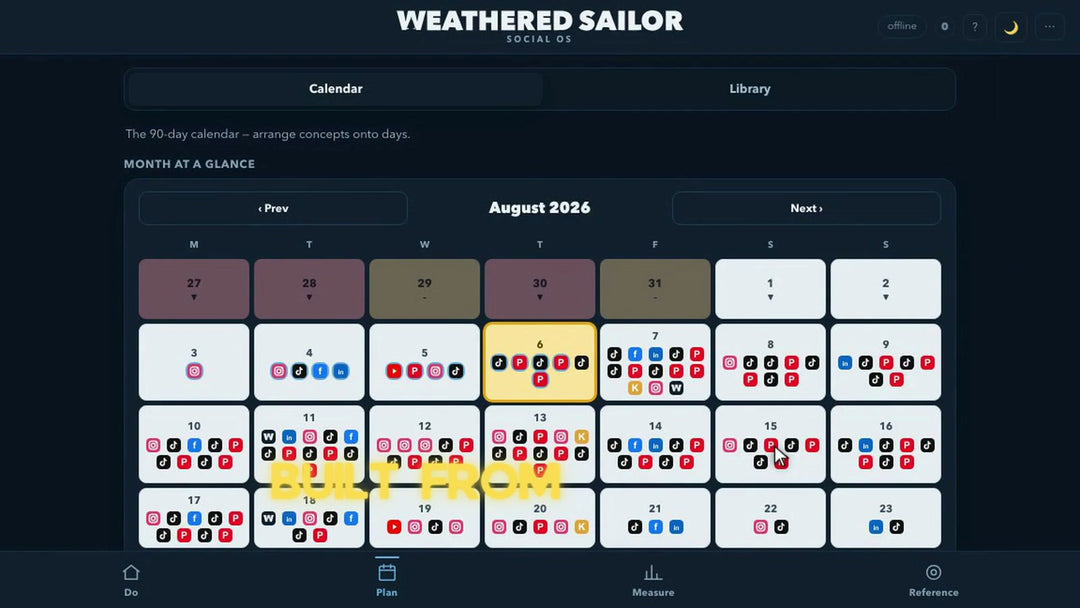 Building the Social OS — the Plan (my content calendar)