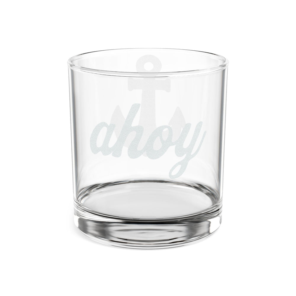 Ahoy Engraved Whiskey Glass, 10.5oz — Weathered Sailor
