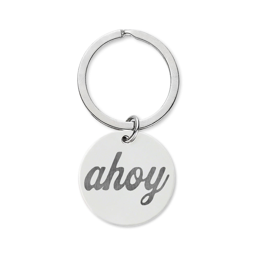 Stainless Steel Anchor/Ahoy Keychain