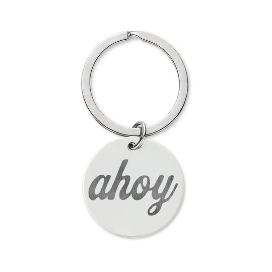 Stainless Steel Anchor/Ahoy Keychain