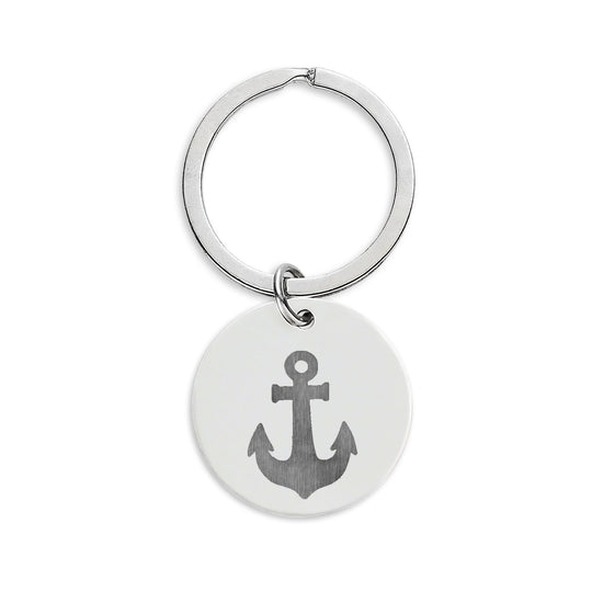 Stainless Steel Anchor/Ahoy Keychain