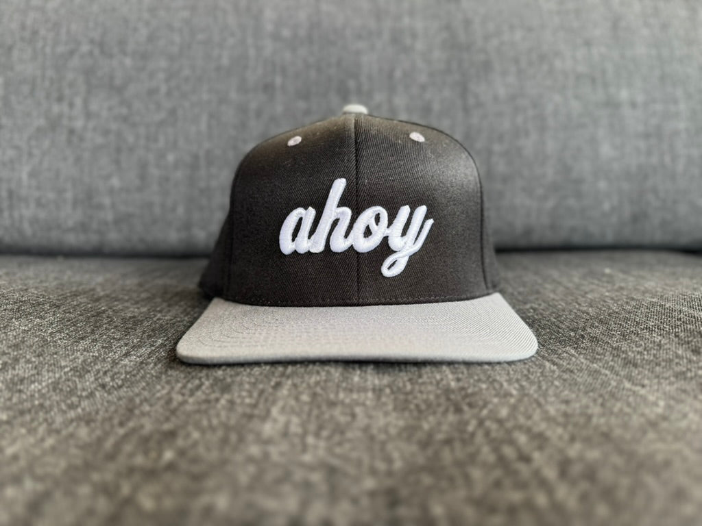Ahoy White Puff Flat Bill