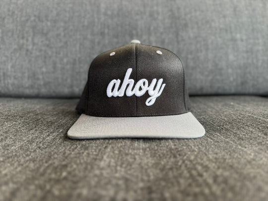 Ahoy White Puff Flat Bill
