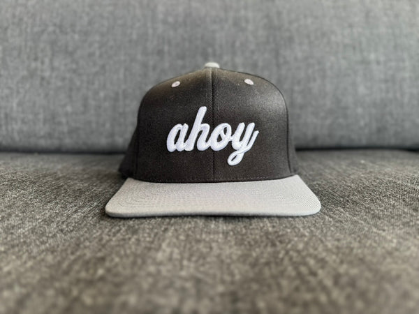 Ahoy White Puff Flat Bill