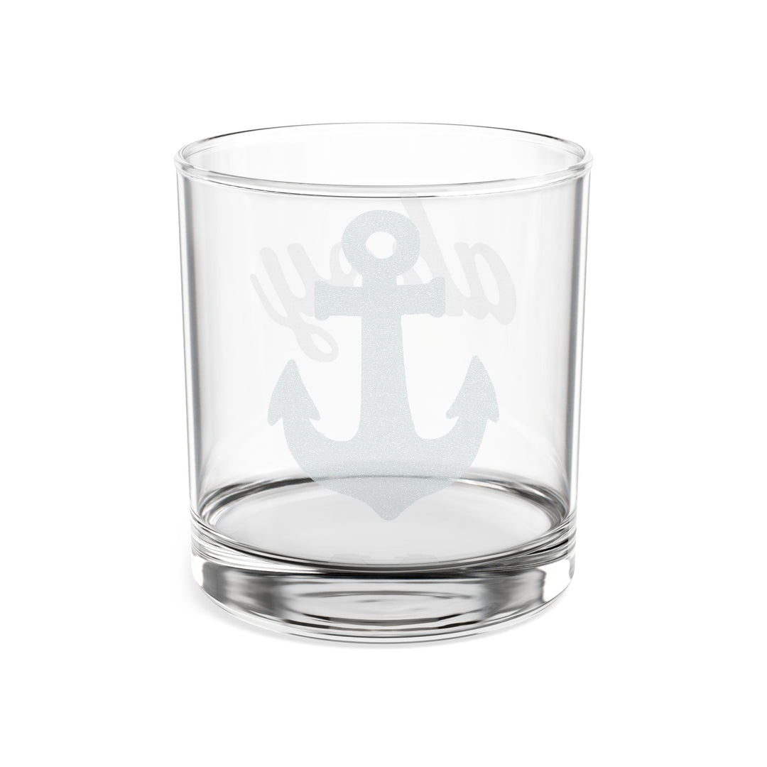 Ahoy Engraved Whiskey Glass, 10.5oz