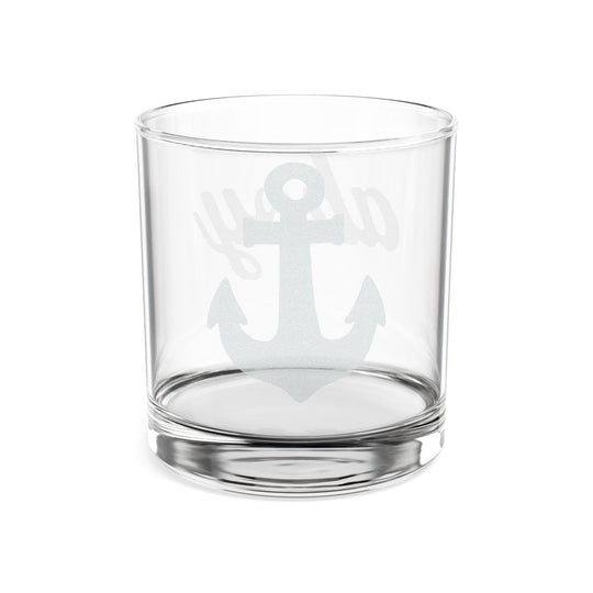 Ahoy Engraved Whiskey Glass, 10.5oz