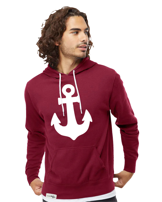 Anchored White Tie Lightweight Hoodie (transparent)