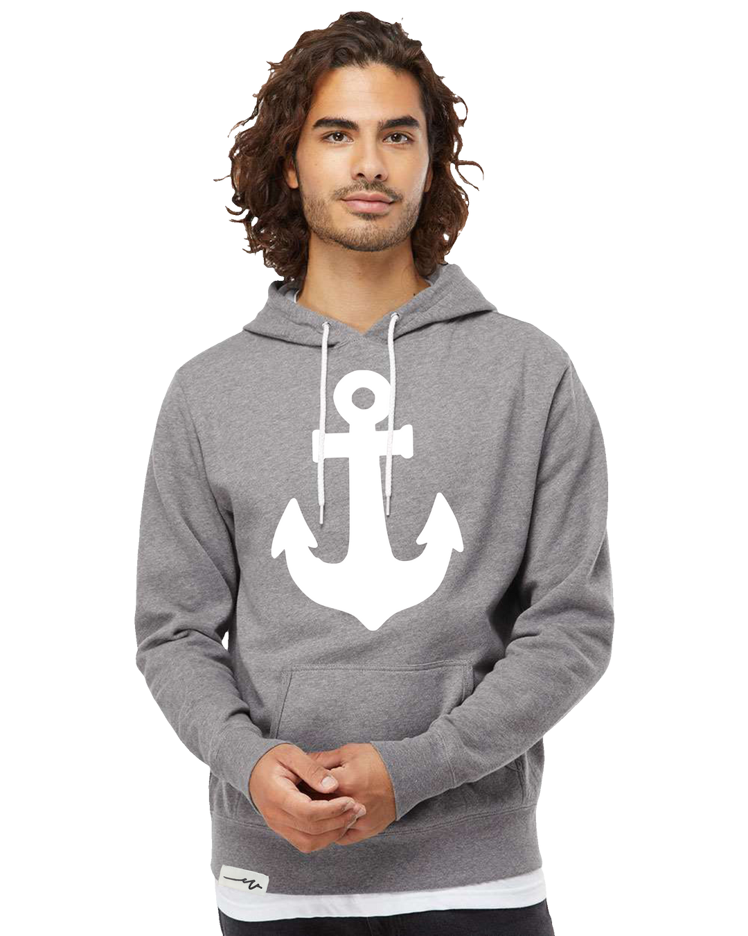 Anchored White Tie Lightweight Hoodie (transparent)