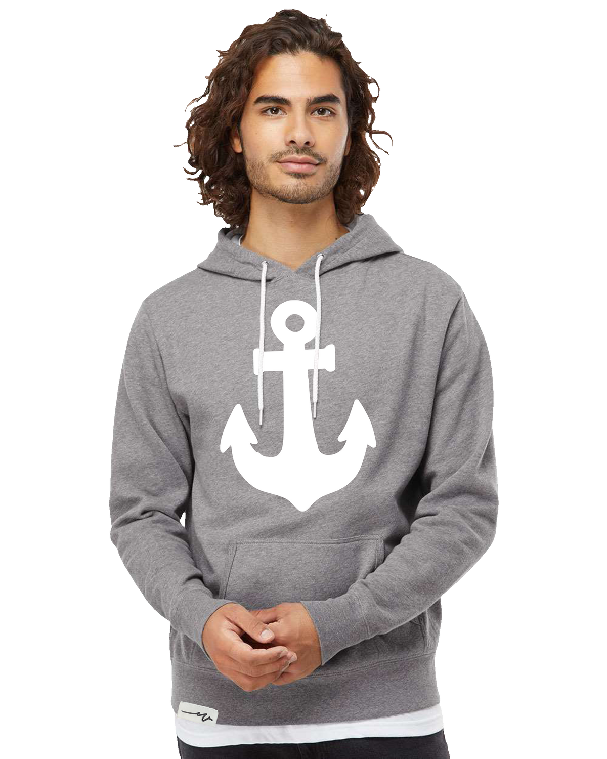 Anchored White Tie Lightweight Hoodie (transparent)