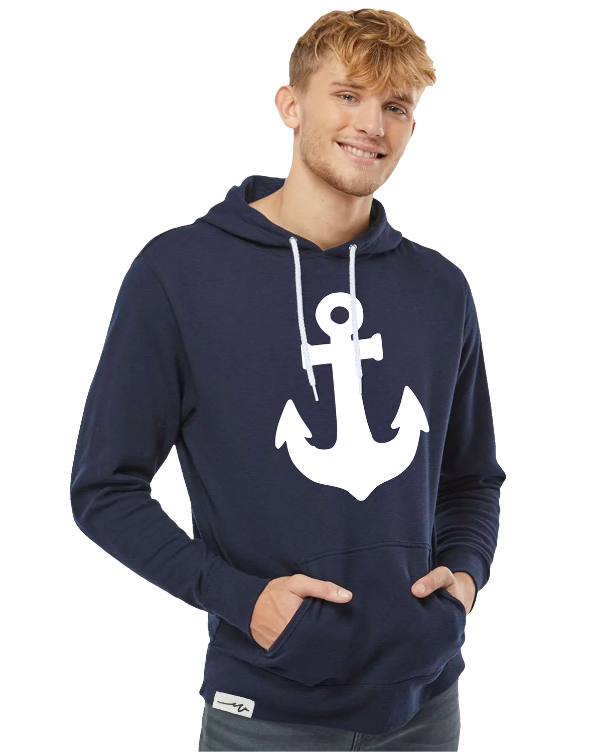 Anchored White Tie Lightweight Hoodie (transparent)