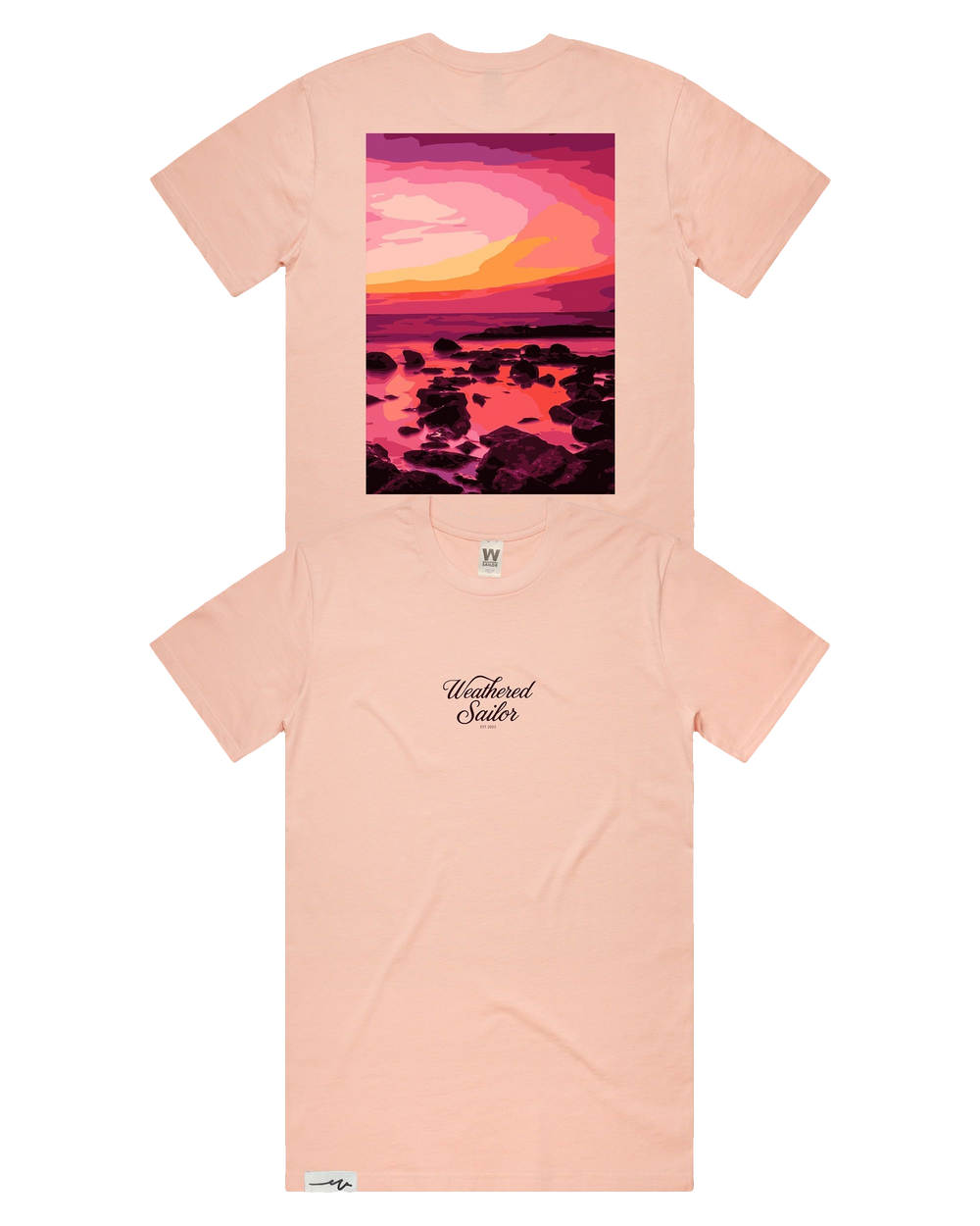Afterglow Script Tee (transparent)