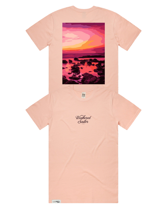 Afterglow Script Tee (transparent)