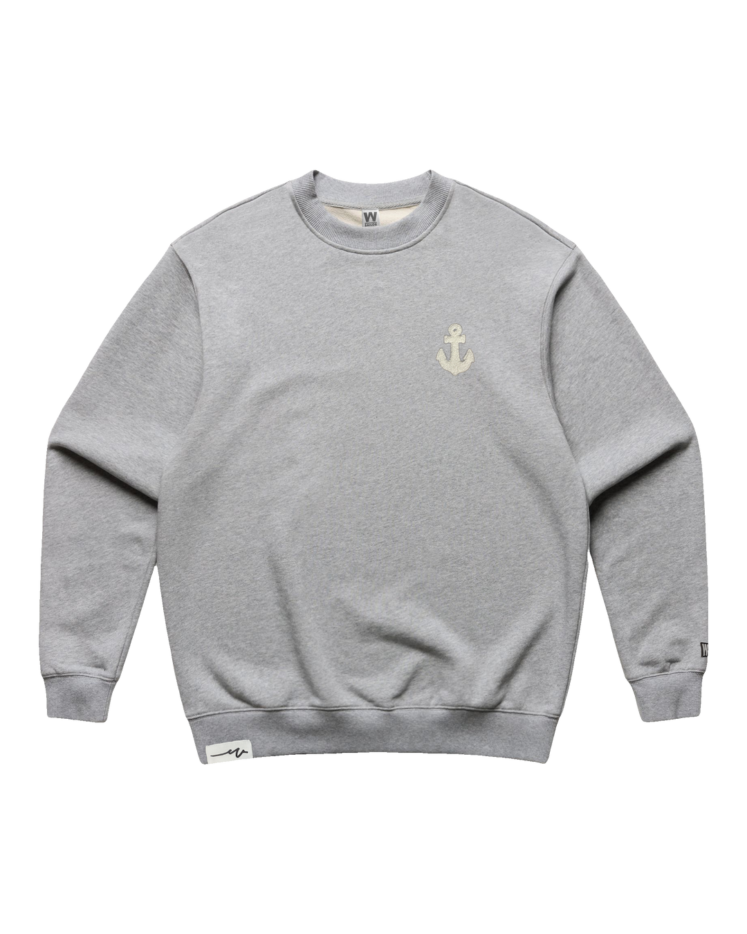 Chenille Anchor Heavy Terry Crew (transparent)