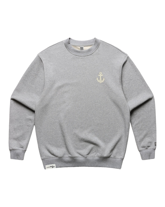 Chenille Anchor Heavy Terry Crew (transparent)