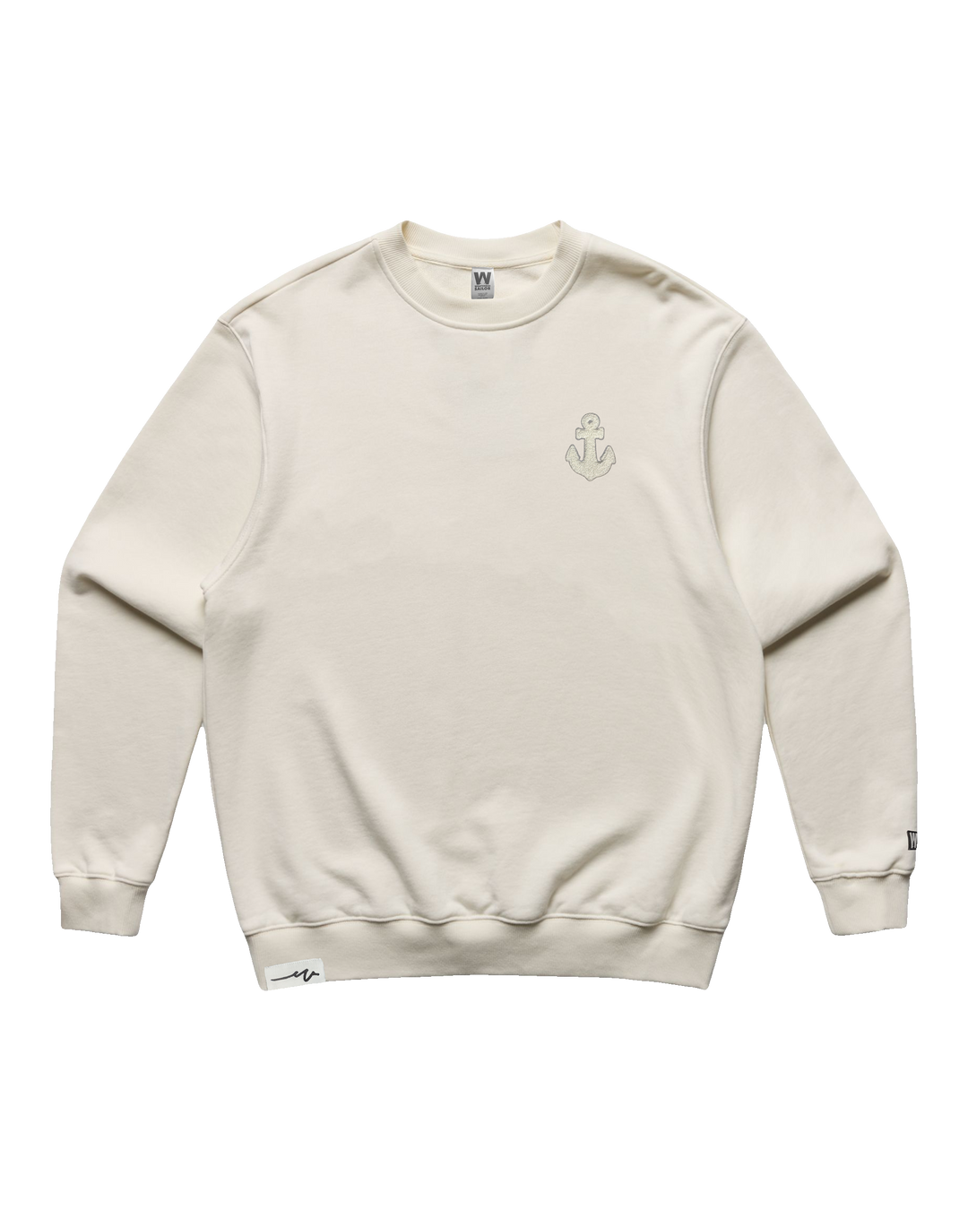 Chenille Anchor Heavy Terry Crew (transparent)