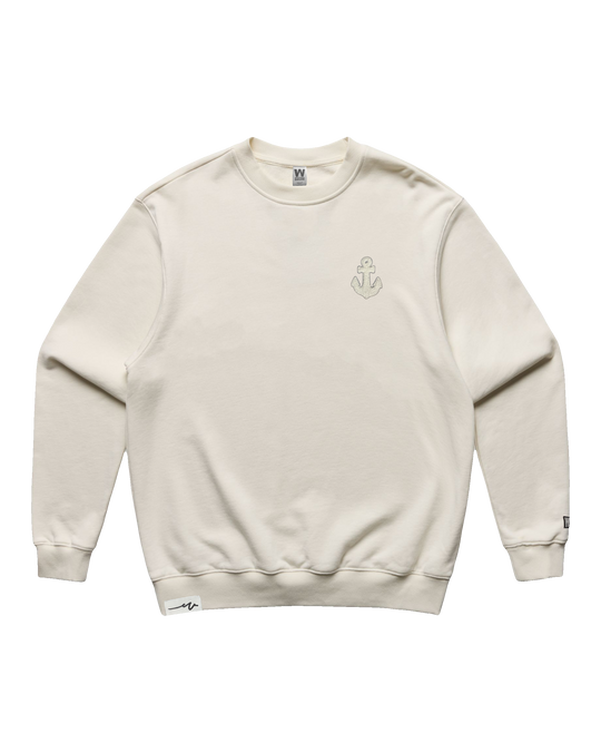 Chenille Anchor Heavy Terry Crew (transparent)