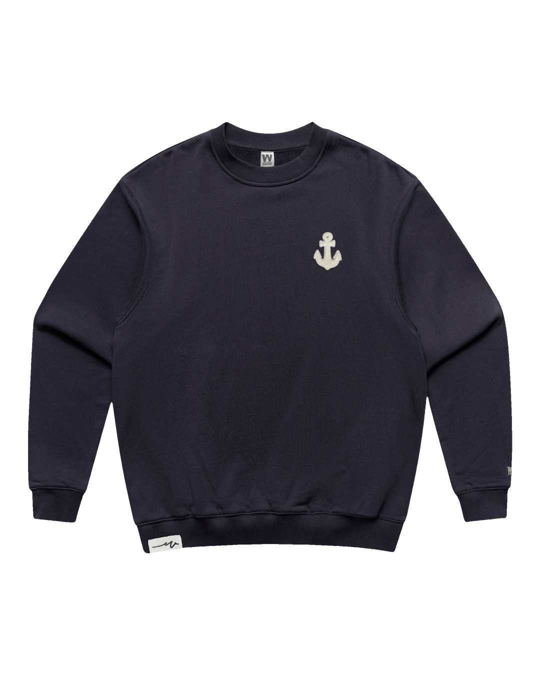 Chenille Anchor Heavy Terry Crew (transparent)