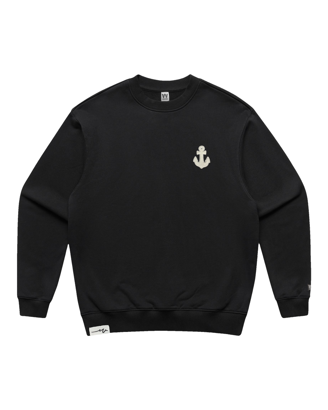 Chenille Anchor Heavy Terry Crew (transparent)