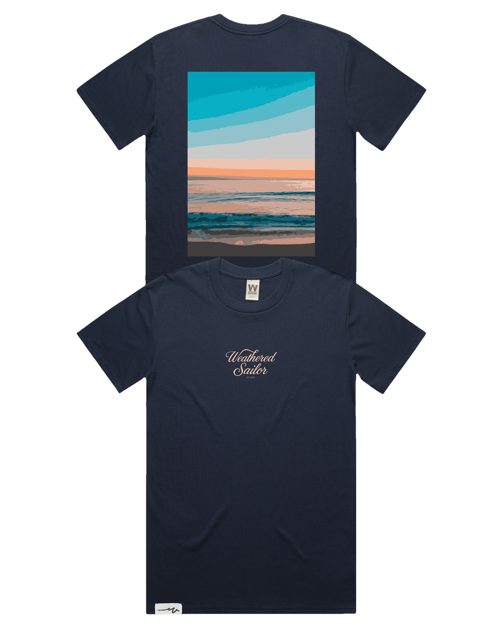 Horizon Script Tee (transparent)