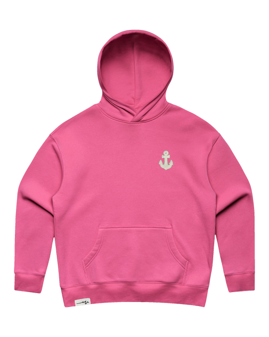 Lady Anchor Script Chillin Hoodie (transparent)
