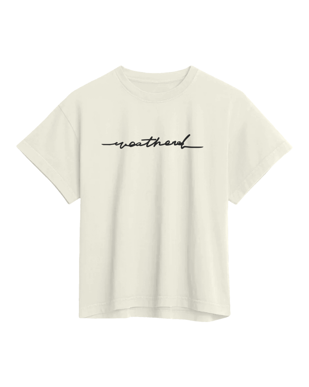 Heavyweight Sketchy Edge Cropped Lady Tee (transparent)