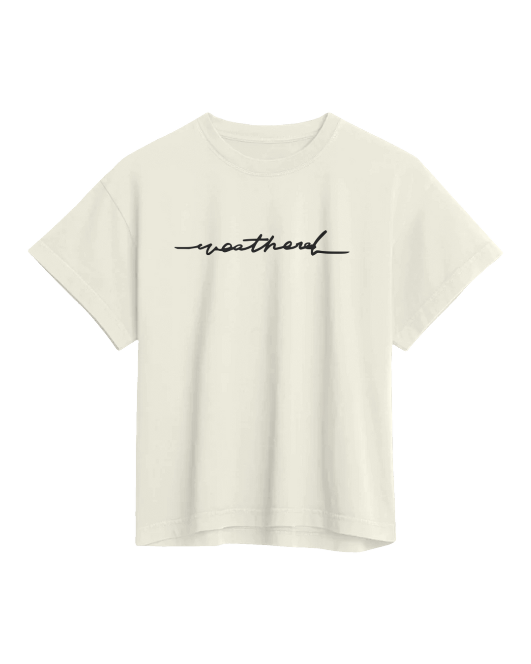Heavyweight Sketchy Edge Cropped Lady Tee (transparent)