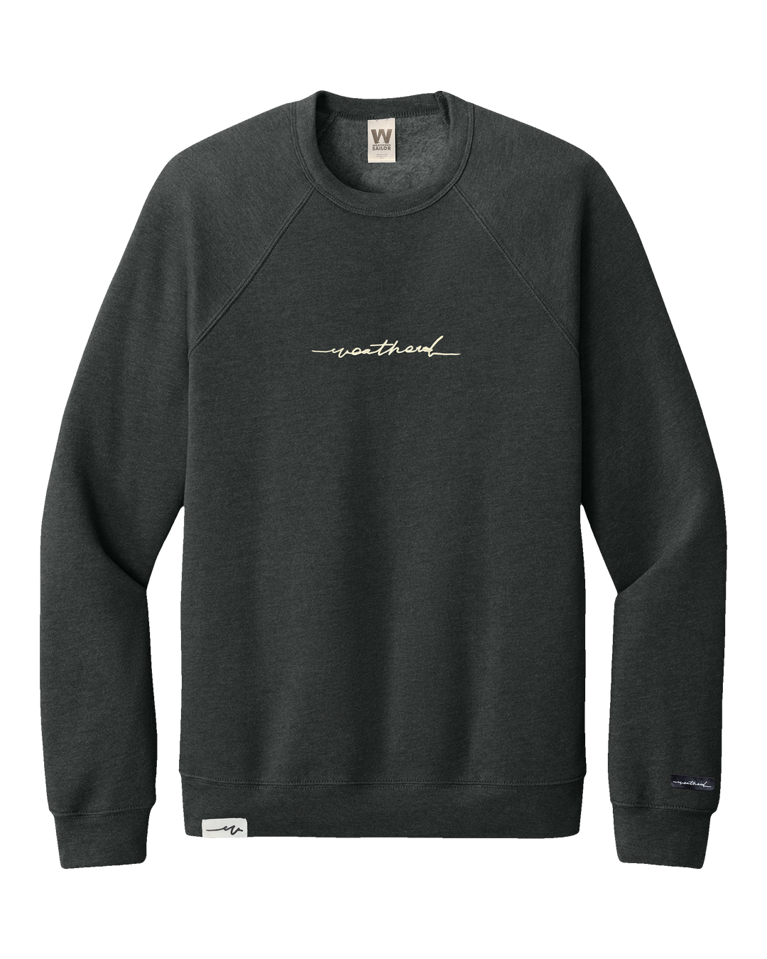 Sketchy Sponge Raglan Crew (transparent)