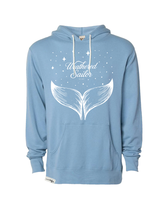 Whale Tale Lightweight Hoodie (transparent)