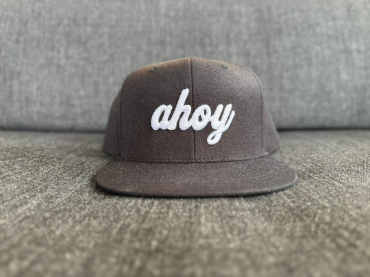 Ahoy White Puff Flat Bill