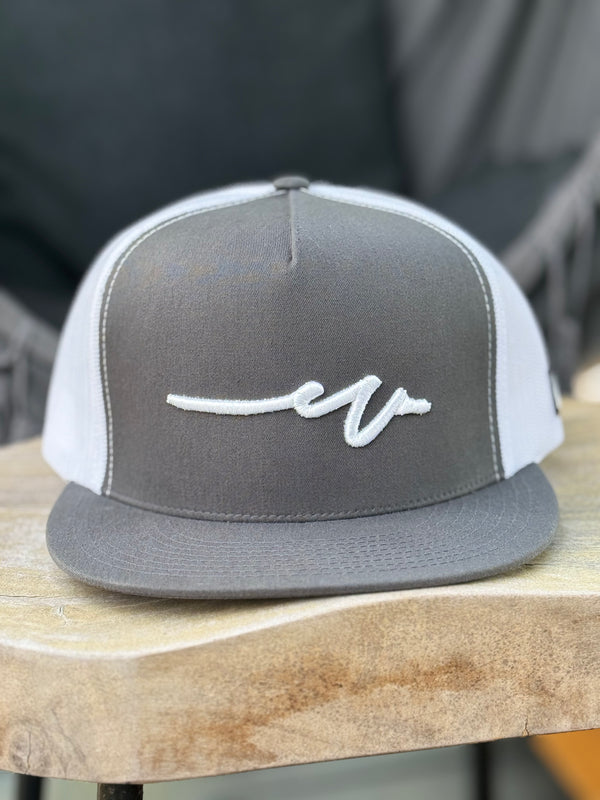 Charcoal / White Sketchy W Trucker