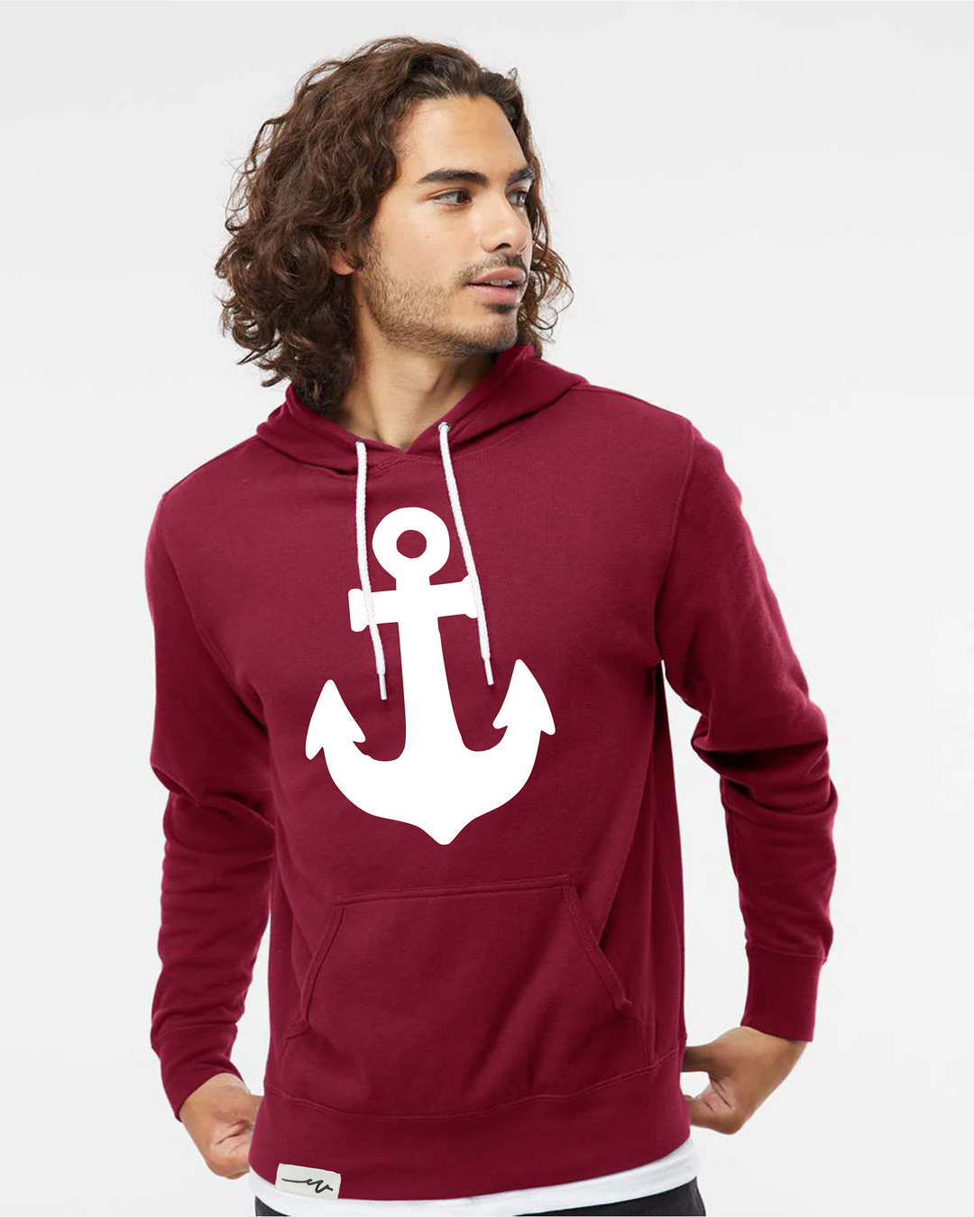 Anchored White Tie Lightweight Hoodie