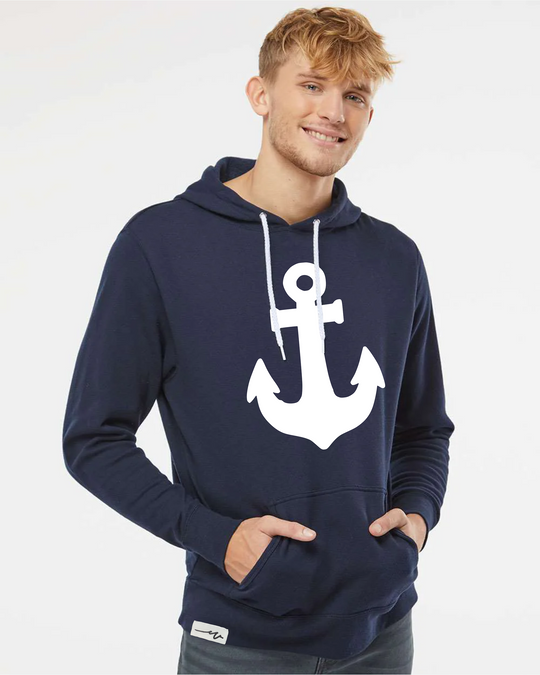 Anchored White Tie Lightweight Hoodie