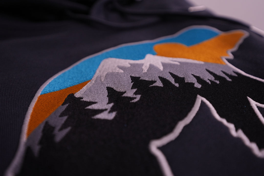 At The Mountains Silky Hoodie