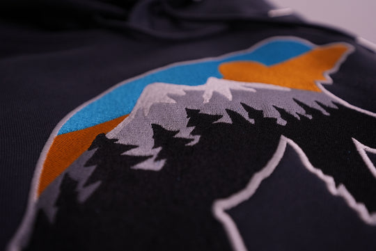 At The Mountains Silky Hoodie
