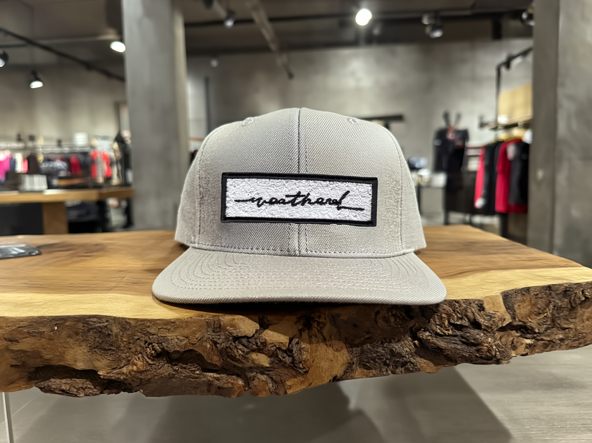 Sketchy Weathered Faux Badge Flat Bill