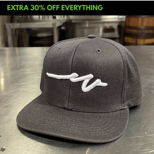 Sketchy W White Puff Flat Bill