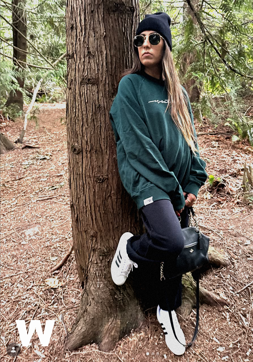 Sketchy Weathered Organic Raglan Terry Crew