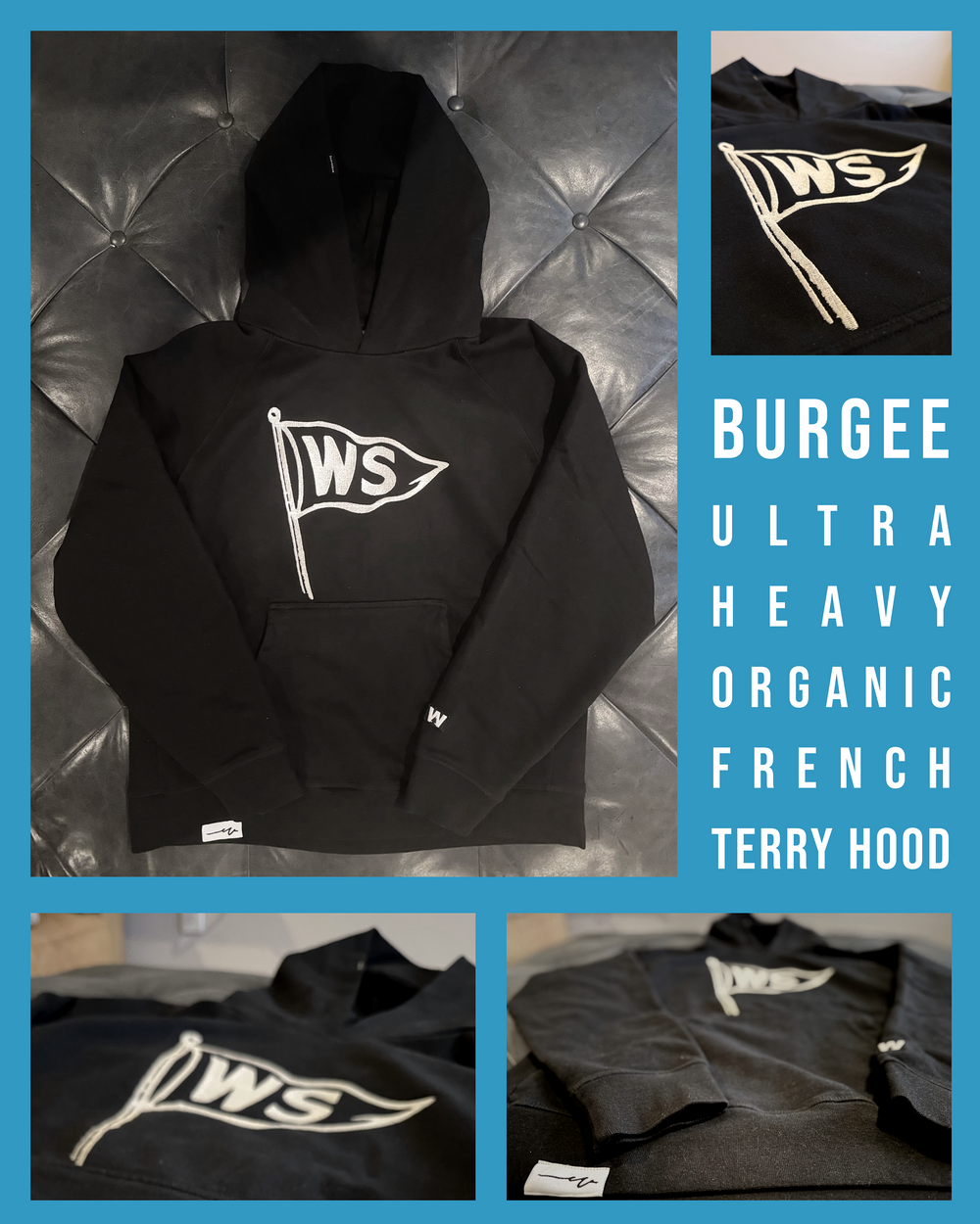 Burgee Heavyweight Organic Raglan French Terry Hood