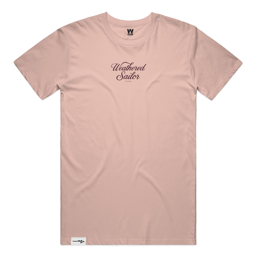 Afterglow Script Tee, transparent background