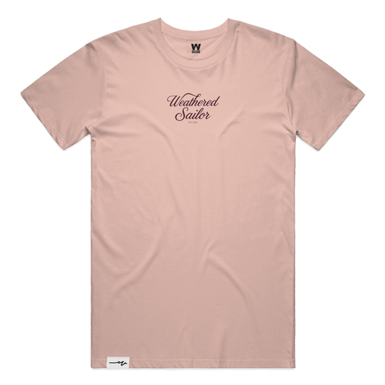 Afterglow Script Tee, transparent background